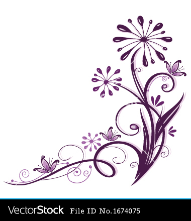 Purple Flower Vector Purple Flower Vector