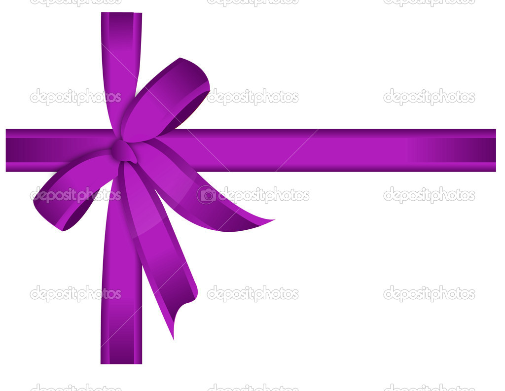 Purple Ribbon with Cross