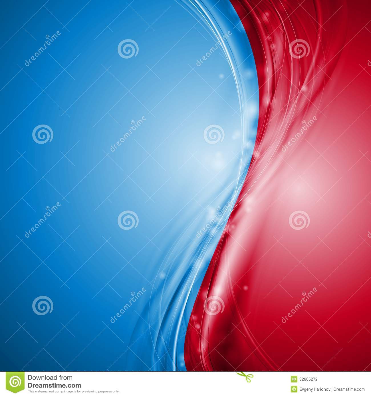 Red and Blue Abstract Design