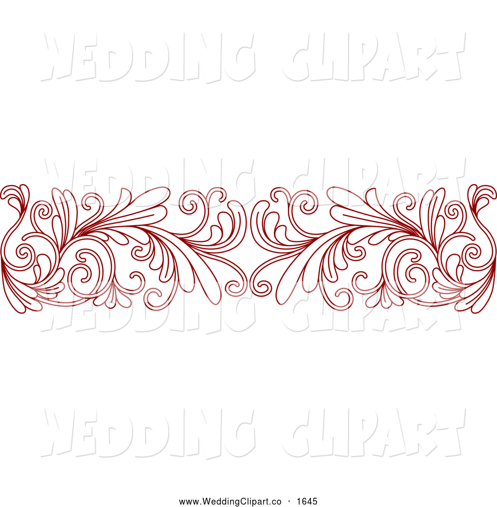 Red Wedding Borders Clip Art