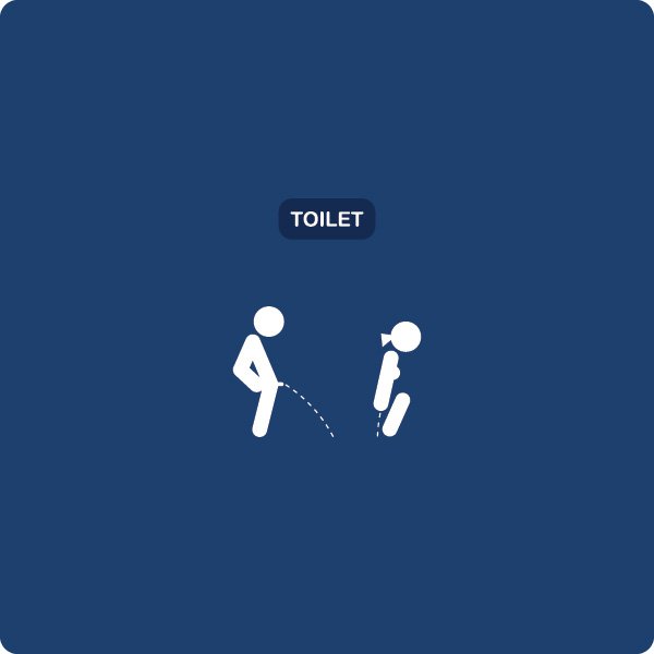 Restroom Sign Vector Graphic