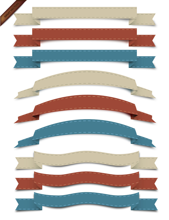 Ribbon Banner Vector Free