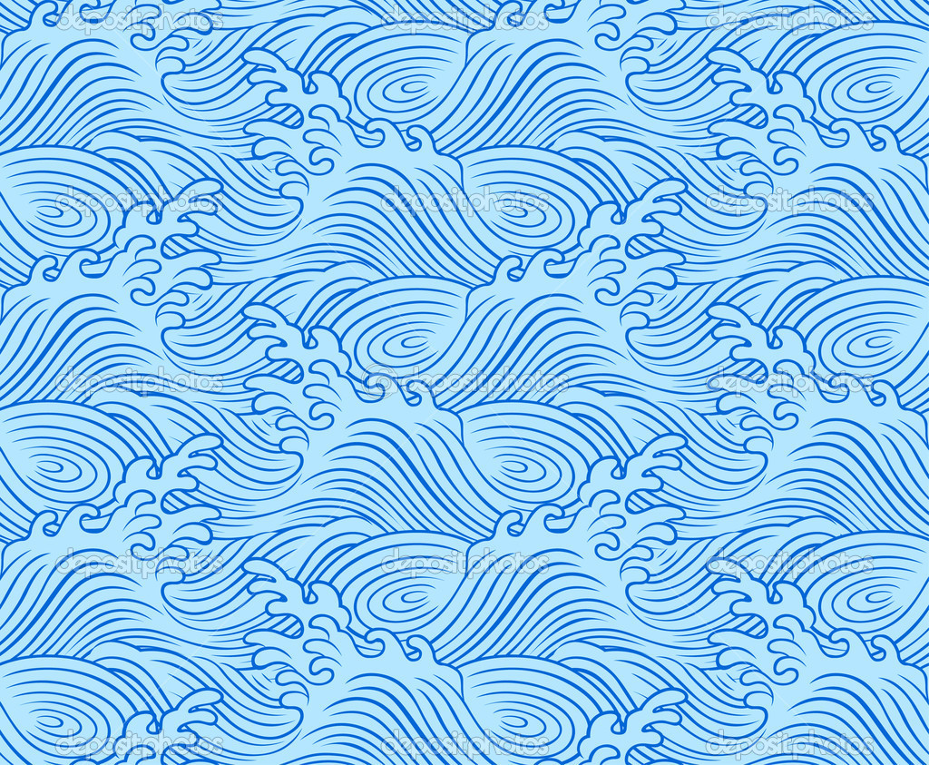 Seamless Ocean Wave Pattern
