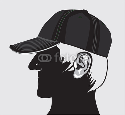 Silhouette Man with Cap