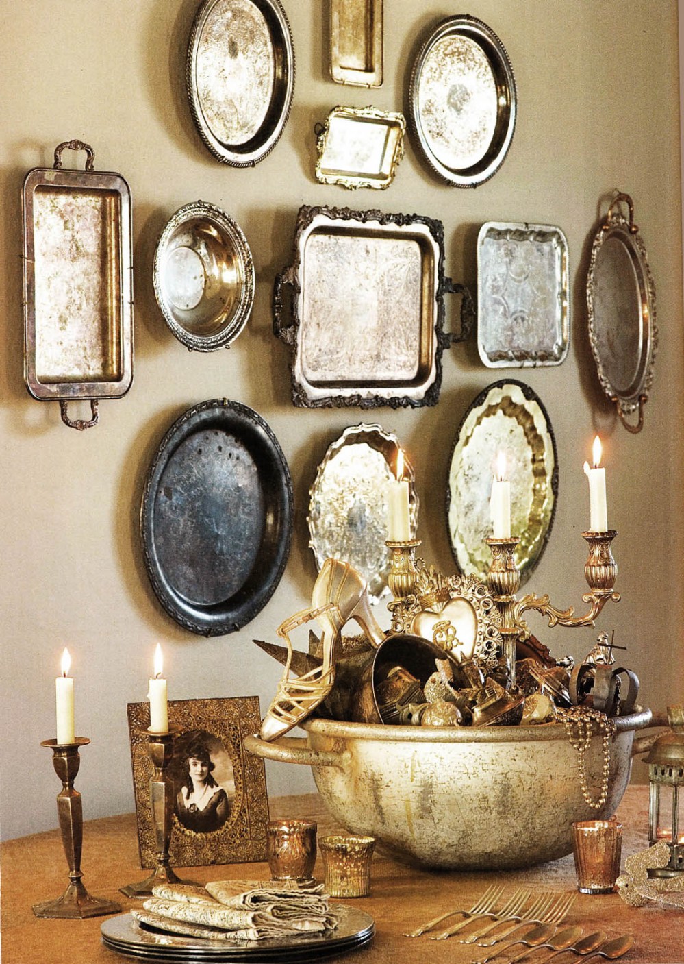 Silver Trays On Wall Silver Trays On Wall