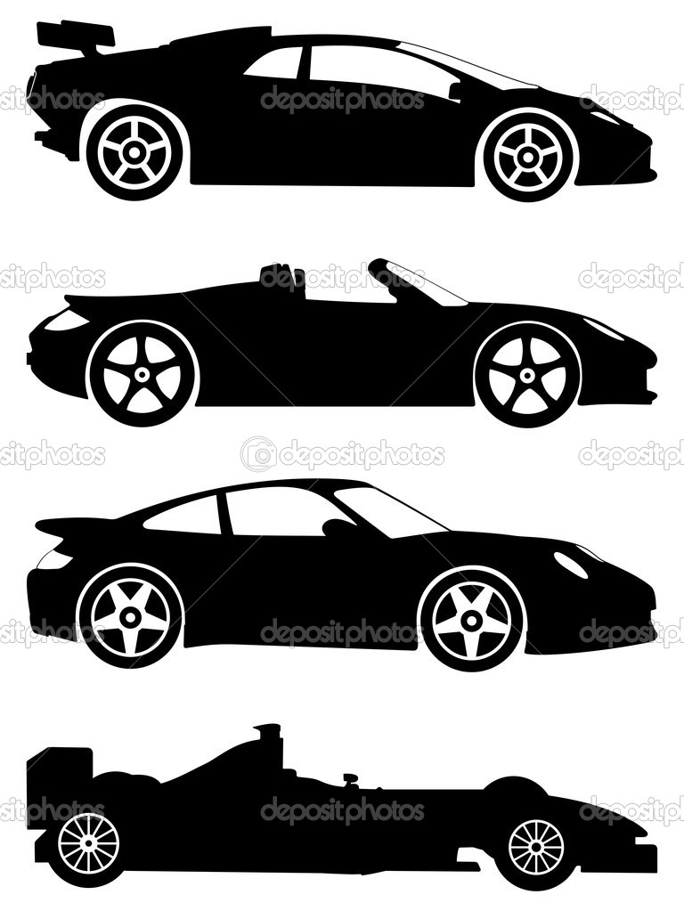 Sports Car Silhouette Vector