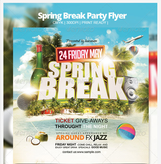 Spring Break Party Flyer