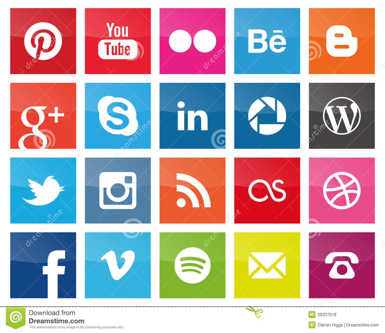 Square Social Media Icons