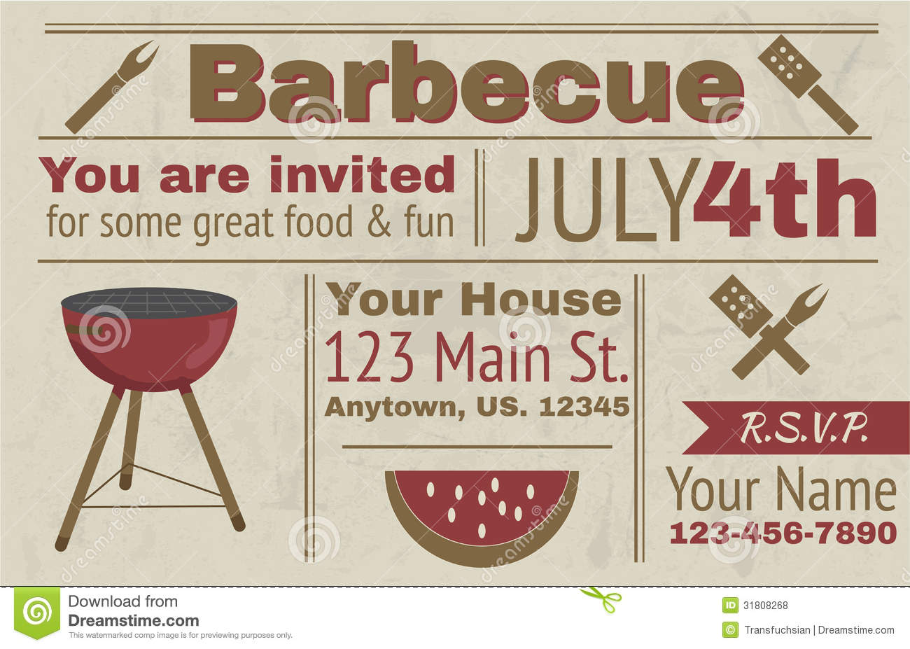 Summer BBQ Invitation Templates Free