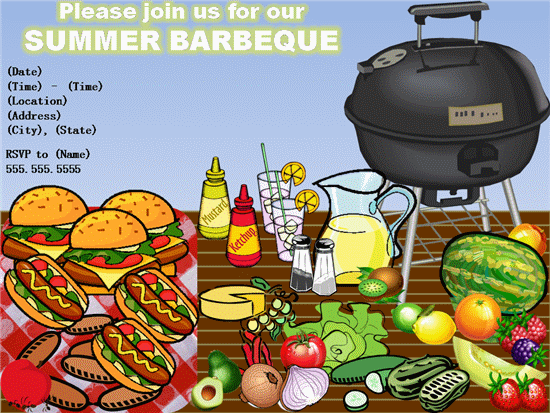 Summer BBQ Invitation Templates Free