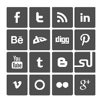 Social Media Icons Grey