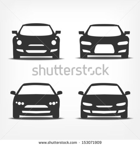 Vector Car Silhouette Front View