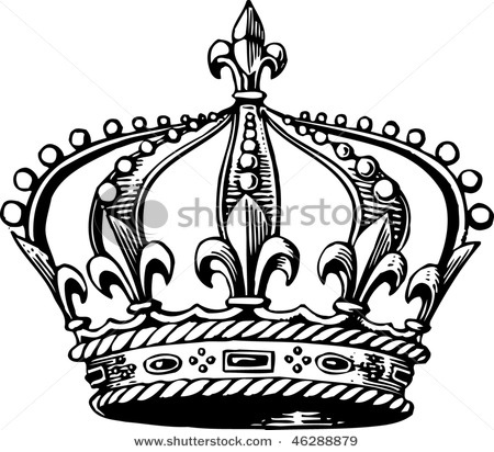 Vector King Crown Drawing