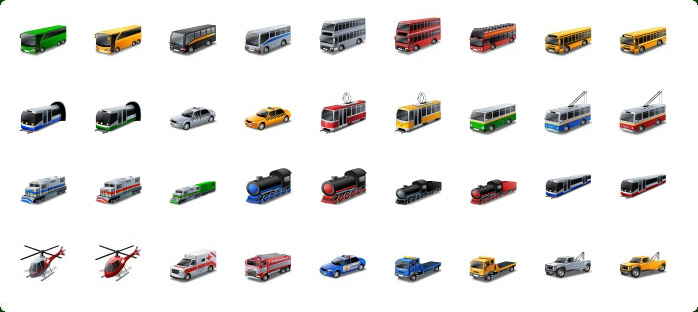 Vehicle PowerPoint Icons