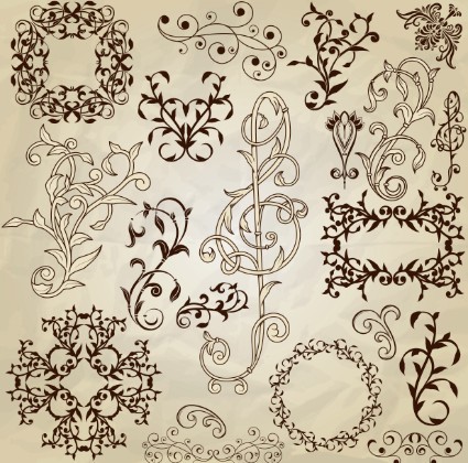 Vintage Floral Border Vector