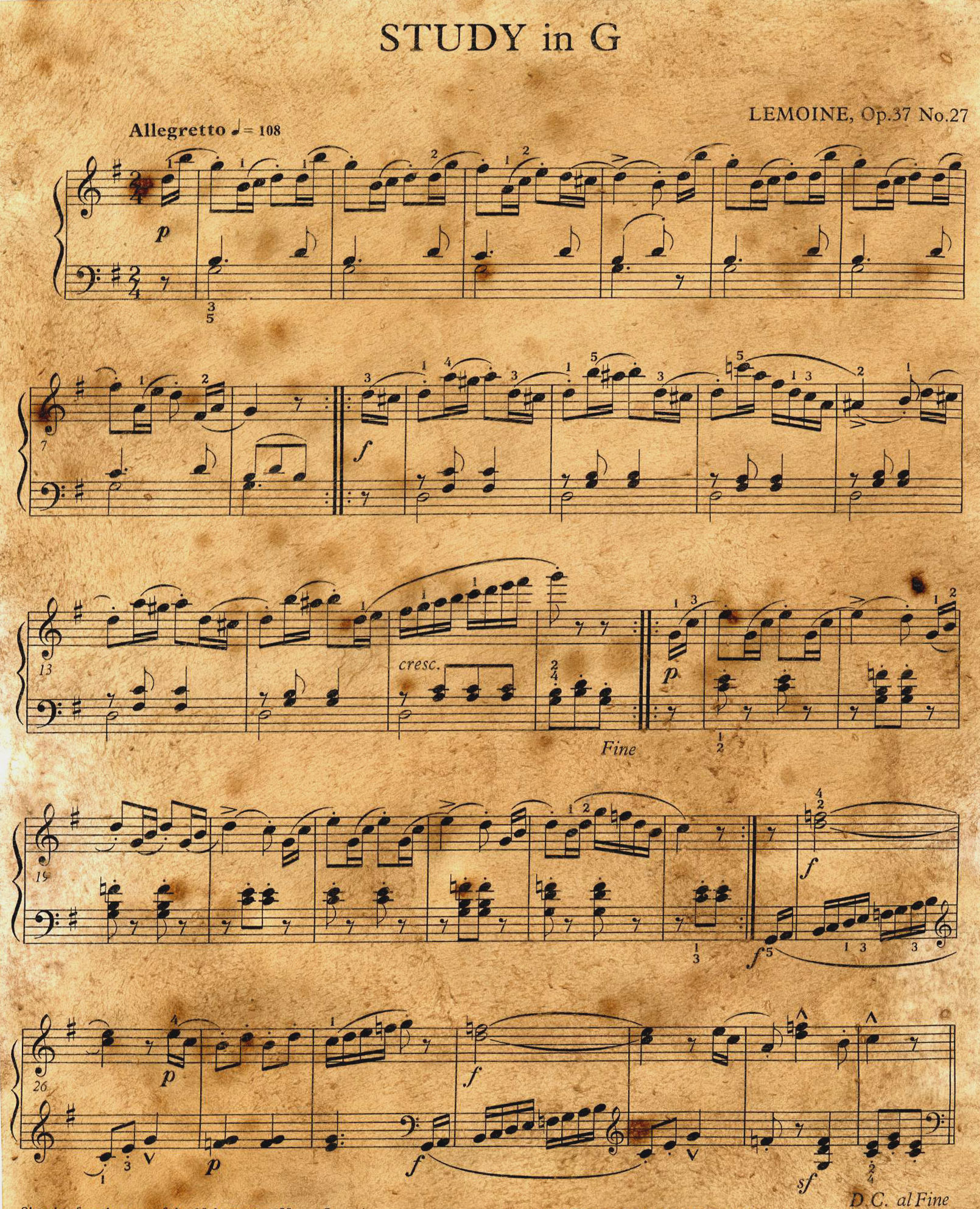 Vintage Sheet Music as Wallpaper