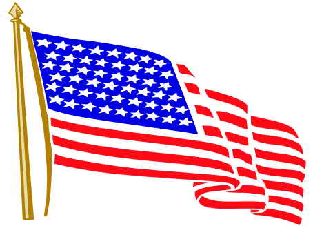 Waving American Flag Vector Art