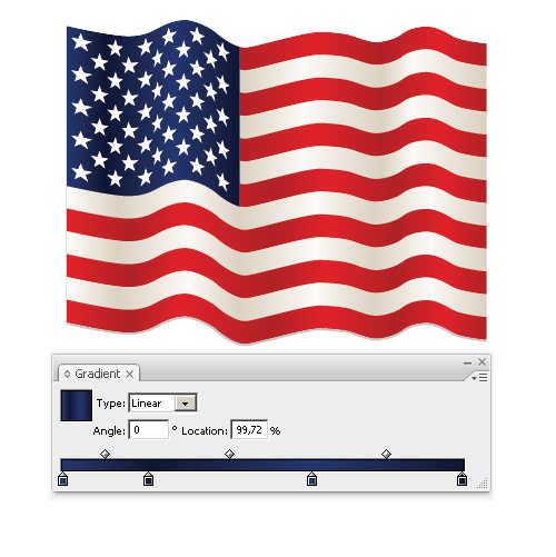 Waving American Flag Vector