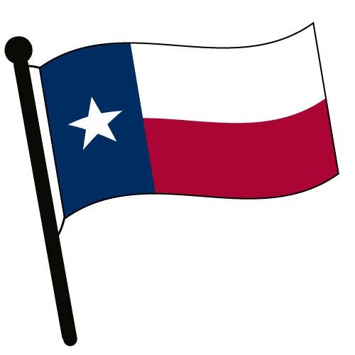 Waving Texas Flag Clip Art