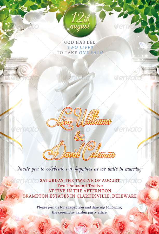 Wedding Invitation PSD Templates