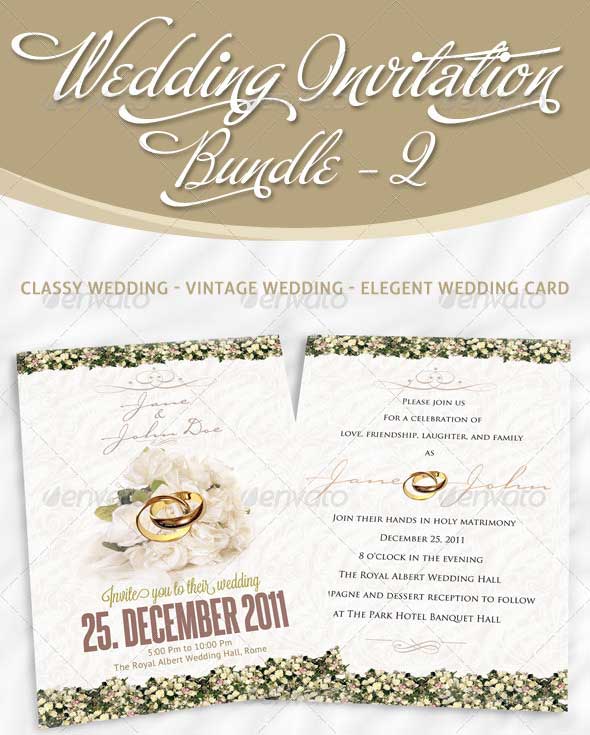 Wedding Invitation PSD Templates