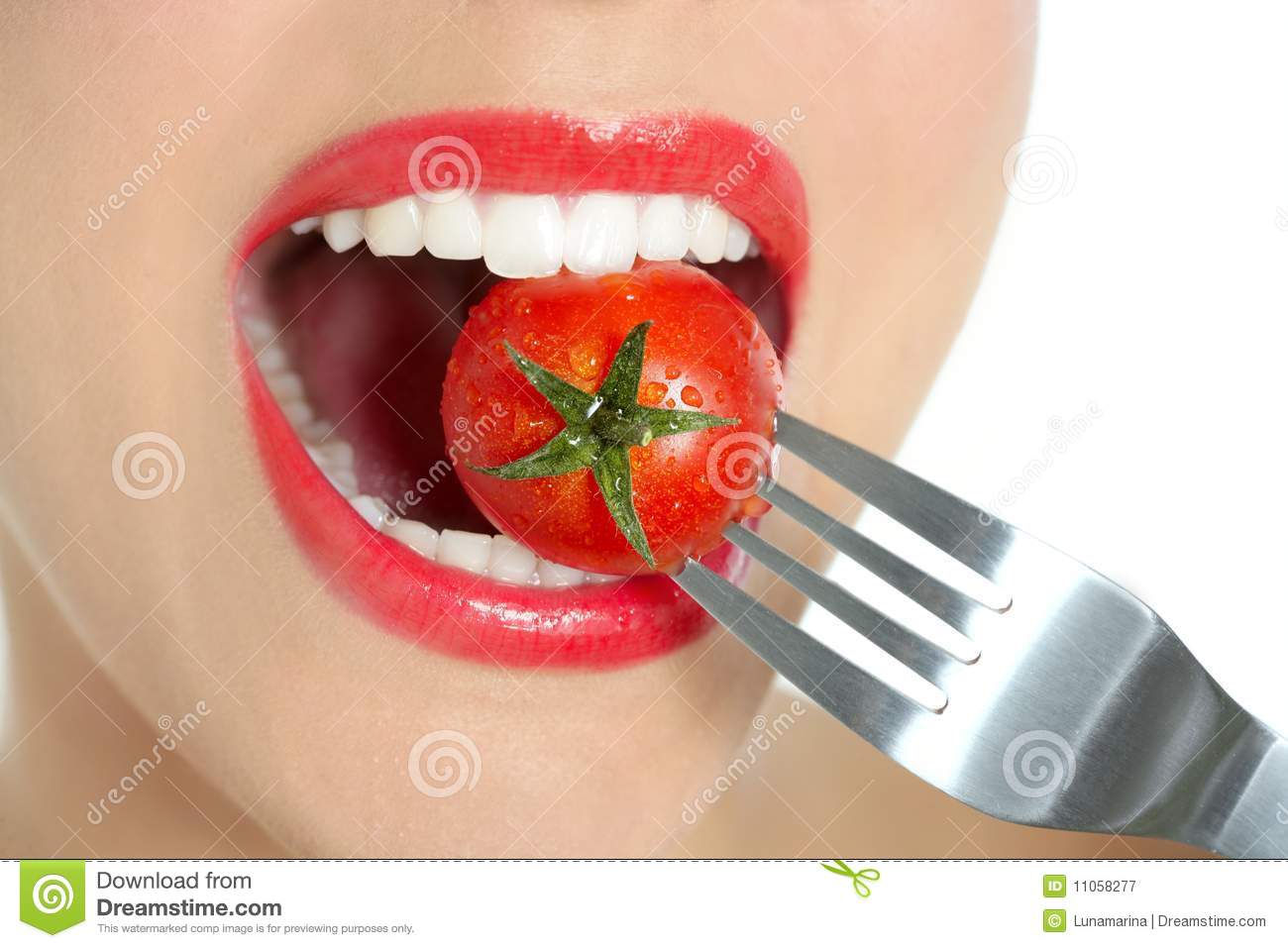 Woman Mouth Eating