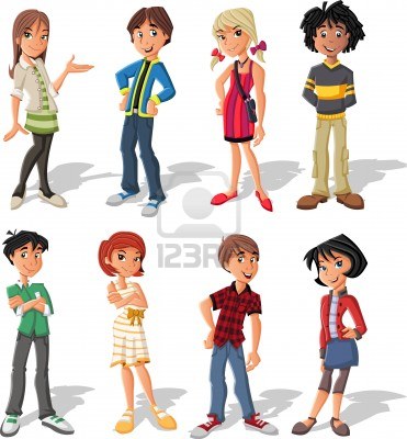 Young People Cartoon