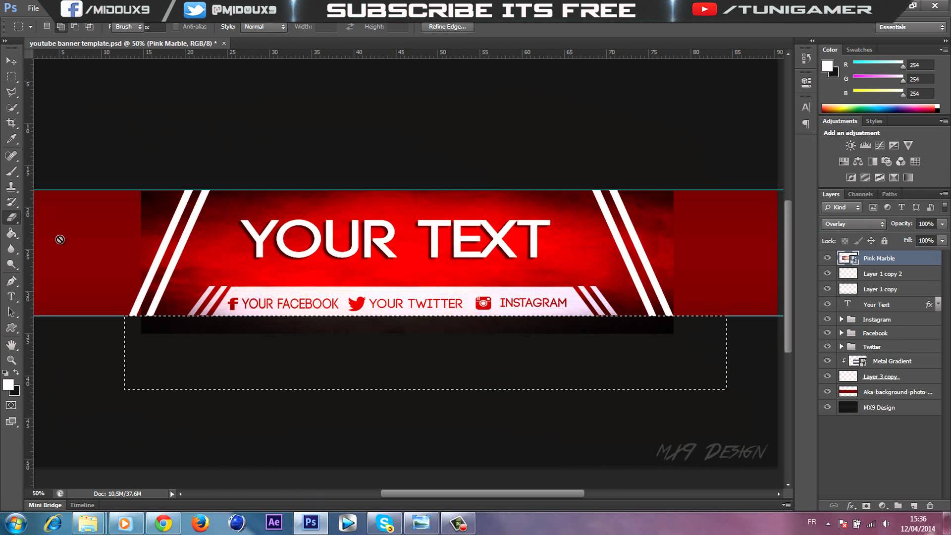YouTube-Channel Banner Template