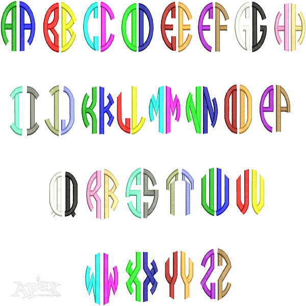 2-Letter Circle Monogram Font