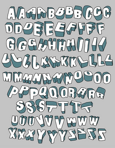 3D Block Letters Font Types