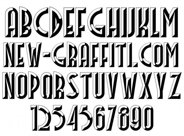 3D Font Styles Alphabet