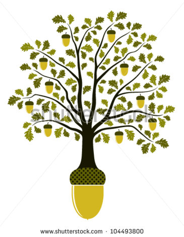 Acorn Oak Tree Clip Art