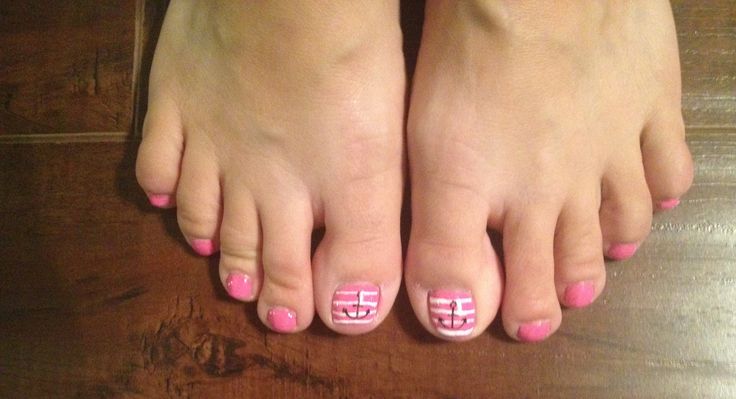 Anchor Toe Nail Designs