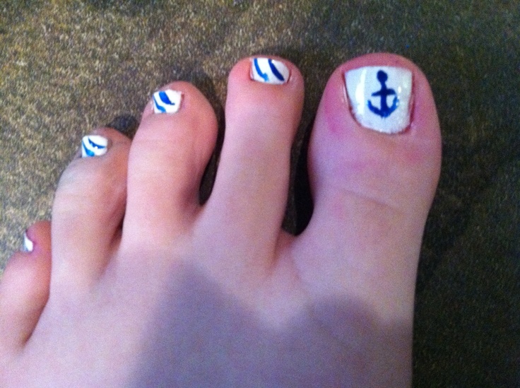 Anchor Toe Nail Designs