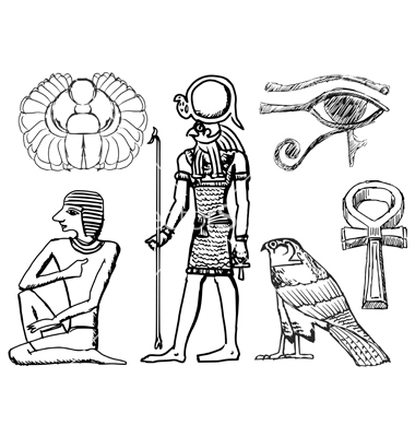 Ancient Egyptian Symbols Vector