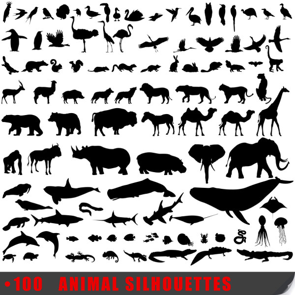 Animal Silhouettes Vector Free