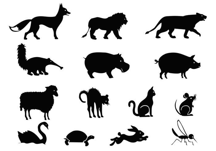 Animal Silhouettes Vector Free