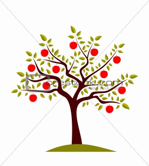 Apple Tree Silhouette