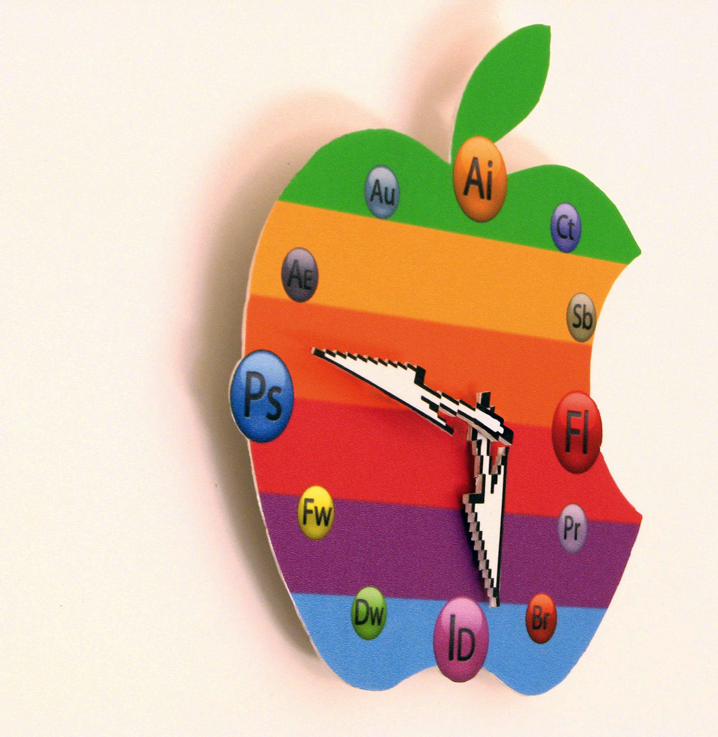 Apple Wall Clock Designs Apple Wall Clock Designs
