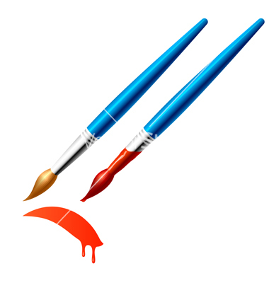 Artist Paint Brush Vector