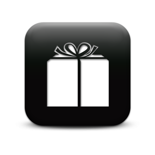 Black Gift Box Icon