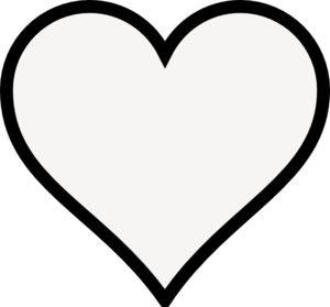 Black Heart Outline Clip Art