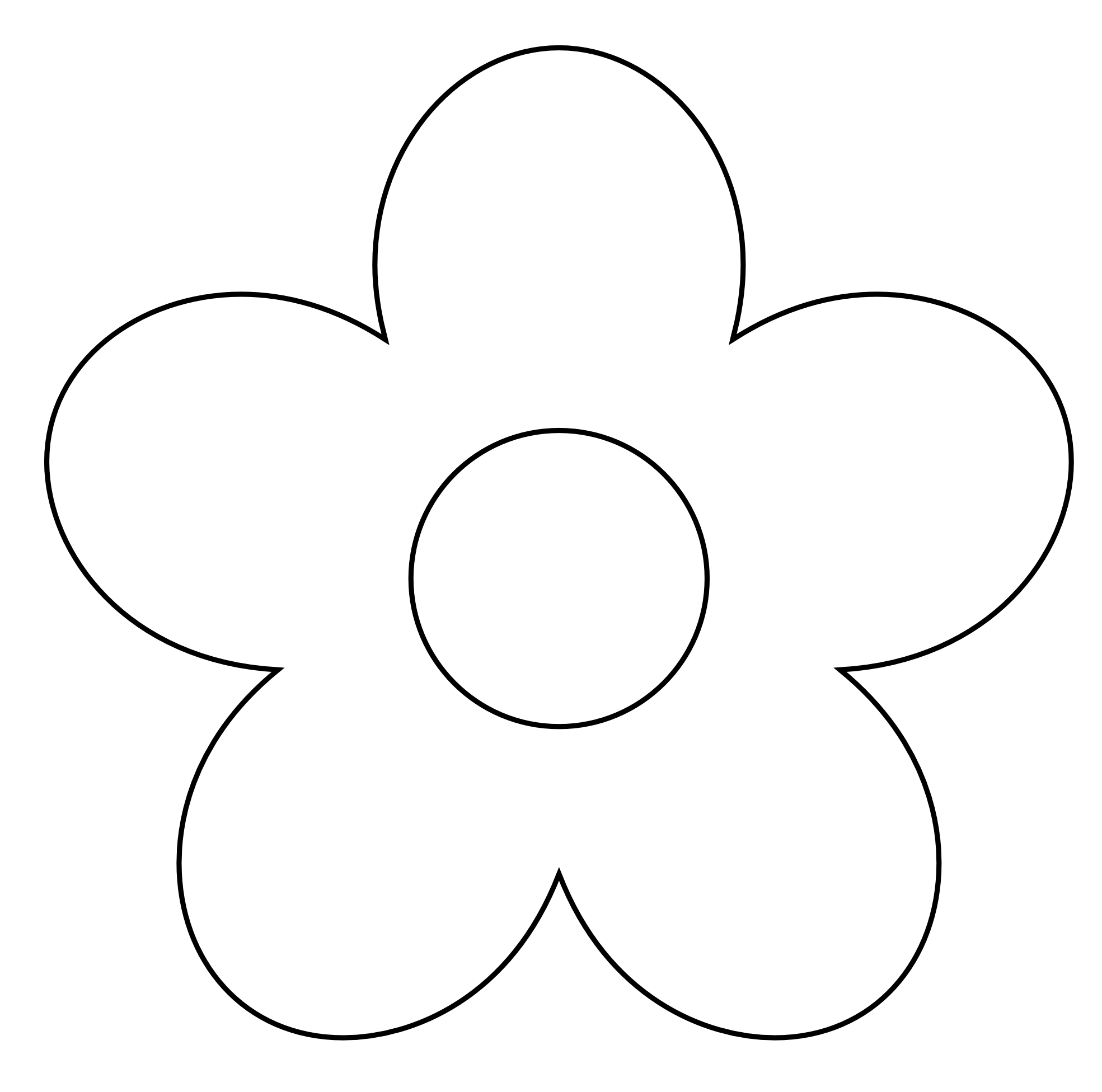 Black White Flower Clip Art
