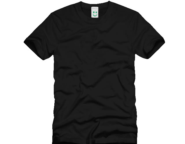 Blank Black T-Shirt Template