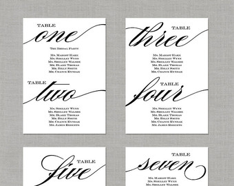 Blank Wedding Seating Chart Template