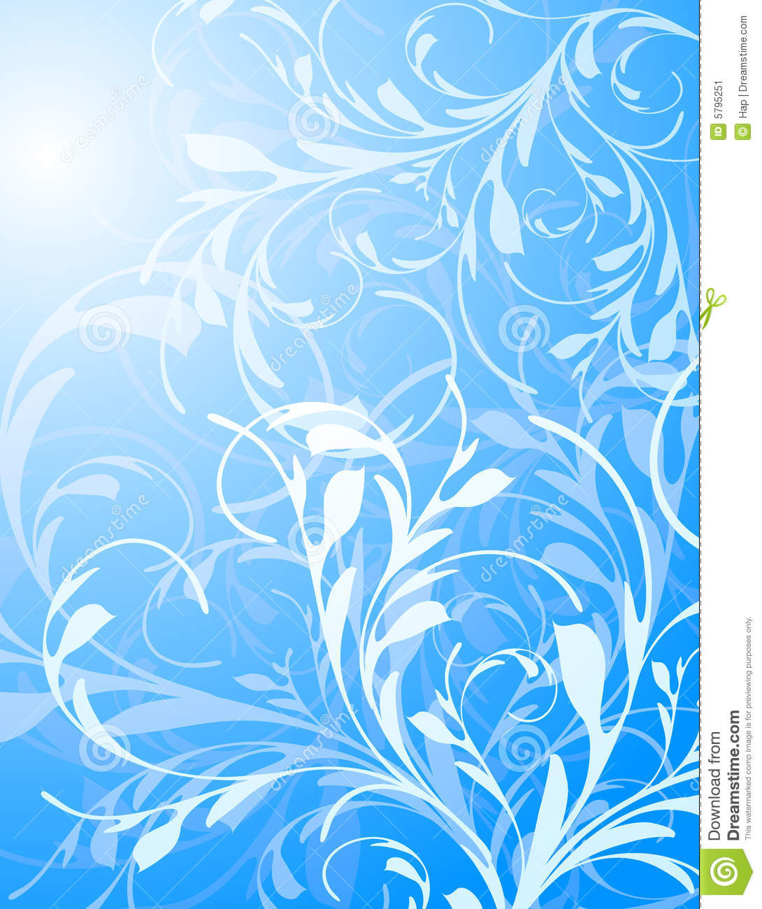 Blue Floral Vector