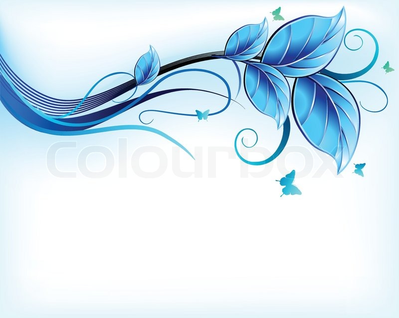 Blue Floral Vector