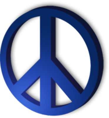 Blue Peace Sign