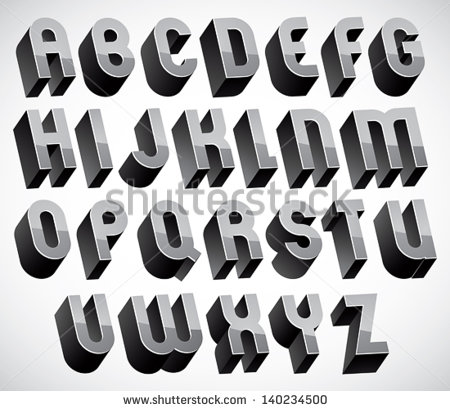 Bold 3D Letters