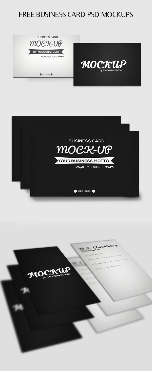 Business Card Mockups PSD